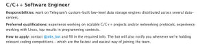 мессенджер, Telegram, вакансии