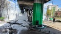 Ликвидация возгорания на АЗС в Харькове 2 мая
