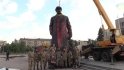 демонтаж памятника ленину, славянск, демонтаж