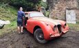 Jaguar XK140, ретро авто, коллекция авто, заброшенные авто