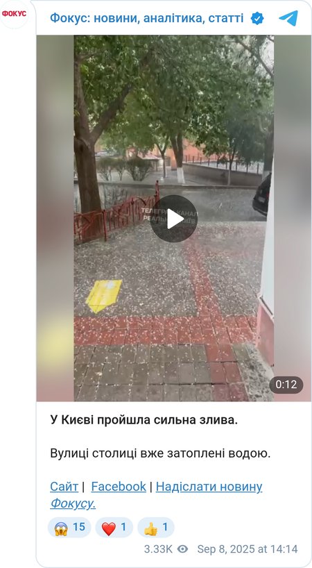 Київ заливає потужна злива