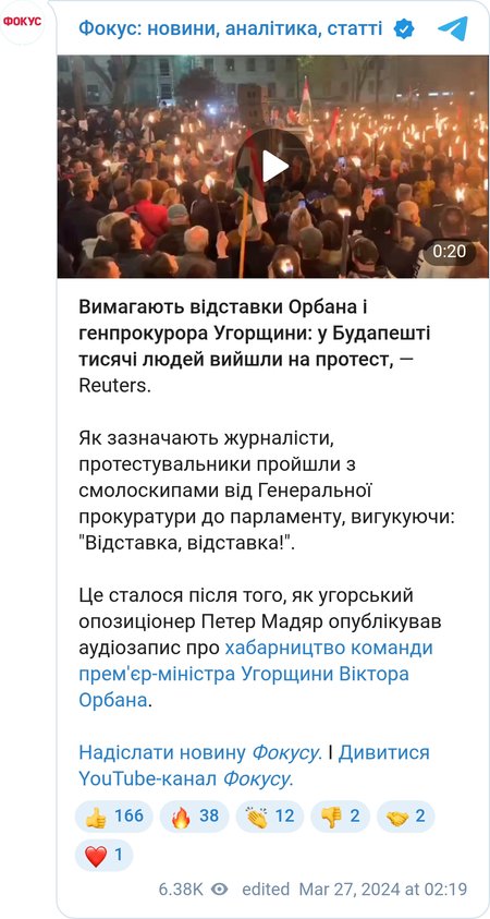 Протест в Угорщині