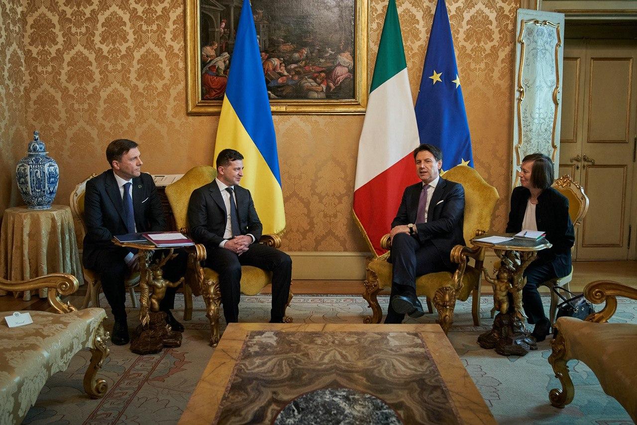 Зеленский провел встречу с премьер-министром Италии Конте