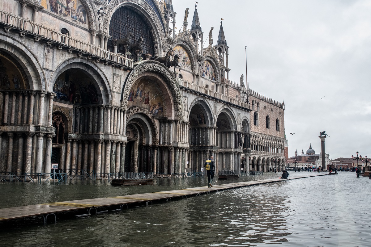 Фото, наводнение в Венеции, Венеция потоп 2019, собор Святого Марка