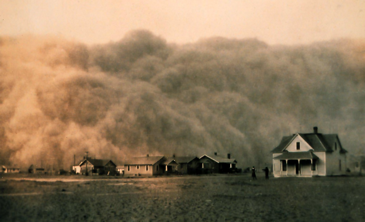 Пыльный котел, пылевые бури в США