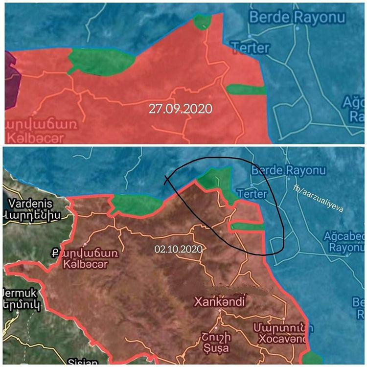 Карабах карта боевых действий